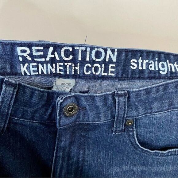 Reaction Kenneth Cole Men’s Straight Jeans Medium Blue Wash Size 32/32 - Picture 4 of 8